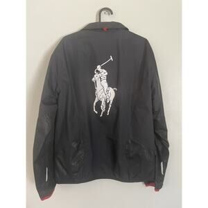 Polo Ralph Lauren Performance Windbreaker Jacket Black White Pony Men's Sz S